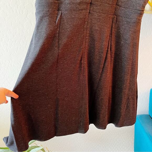 NEW LOFT Plus gray knit knee length dress shoulder buttons plus size 26 party - Picture 10 of 12